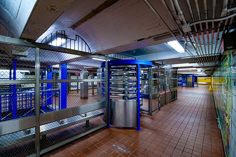 SEPTA’s 34th Street Station was completely empty. 